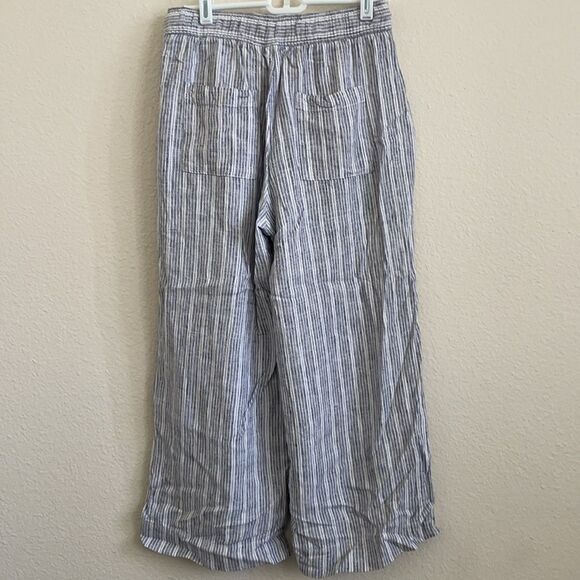 Cropped Linen Blend Pants - Picture 6 of 8
